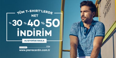 Pierre Cardin Tüm T-Shirtlerde Net %30-%40-%50 İndirim