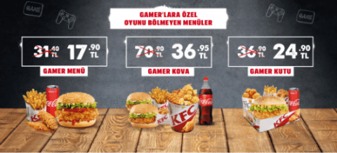 KFC Gamer Menüleri